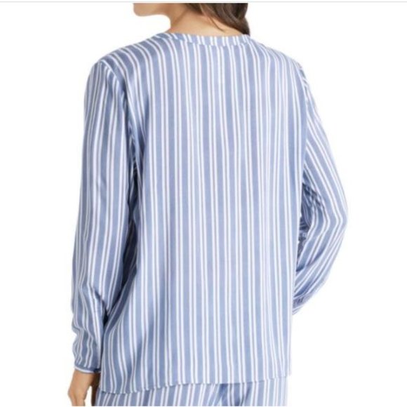 Hanro Sleep & Lounge Woven Viscose Long Sleeve Top - Picture 3 of 3